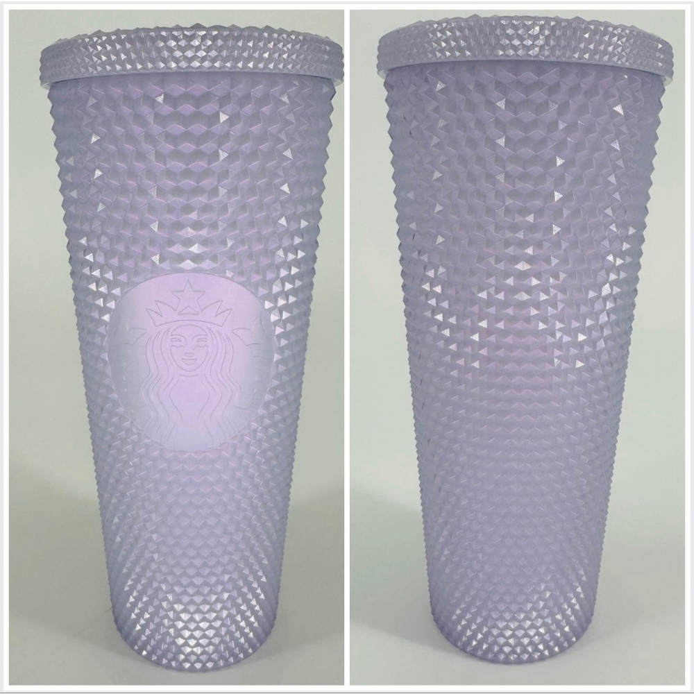 New Starbucks Icy Lilac Bling Studded Venti 24oz Cold Cup Purple